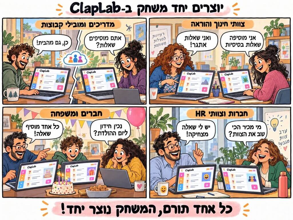 עריכה משותפת למשחקים ב-ClapLab